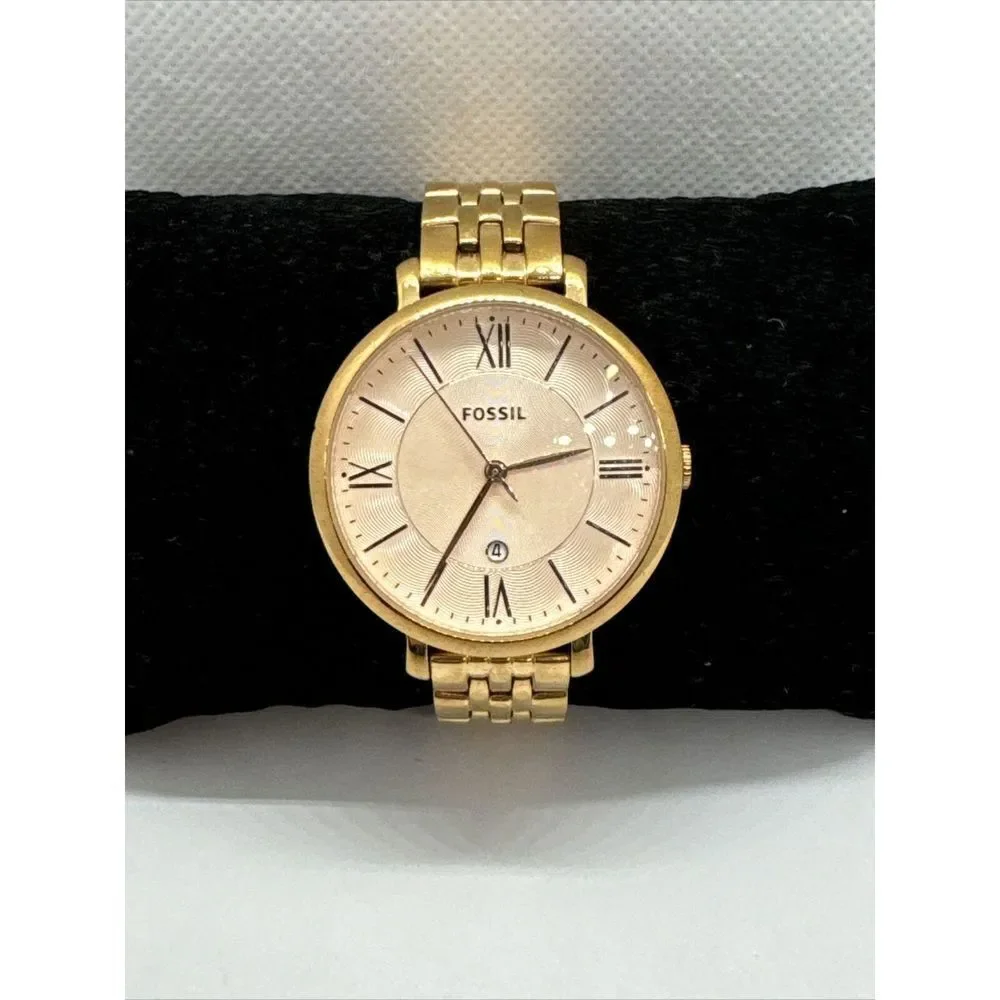 Fossil Jacqueline ES3435 Women's Rose Gold Analog Dial Quartz Wrist Watch JNA344